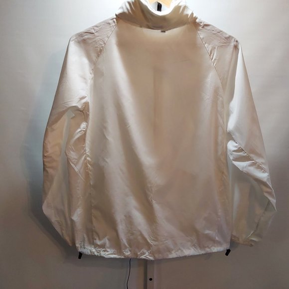 North Face White Wind BreakerWomen's Size Medium (Flaw) Small Blue Ink Mark - Picture 2 of 8